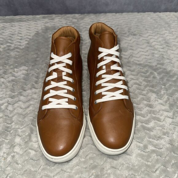 Polo Ralph Lauren Women’s  Dree High Top Sneaker shoes 10B Brown Leather - Picture 5 of 7